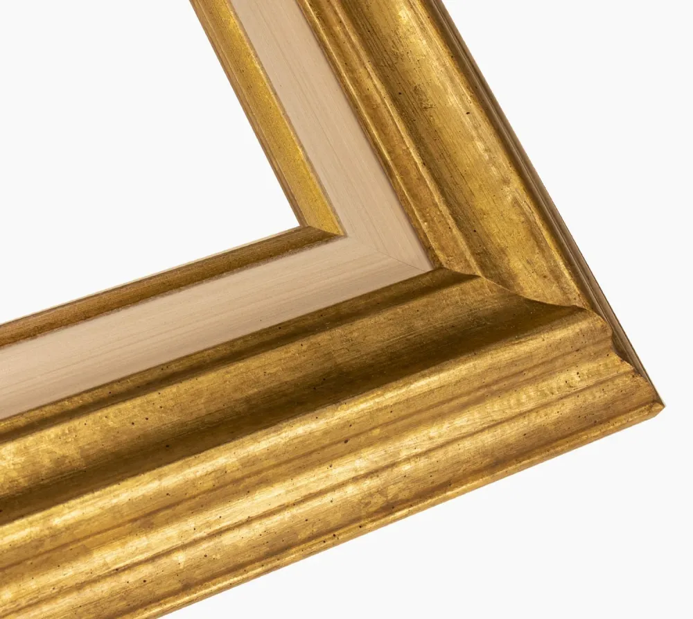 CP3.310.010 cadre en bois avec passe-partout 3,5 fil d'or