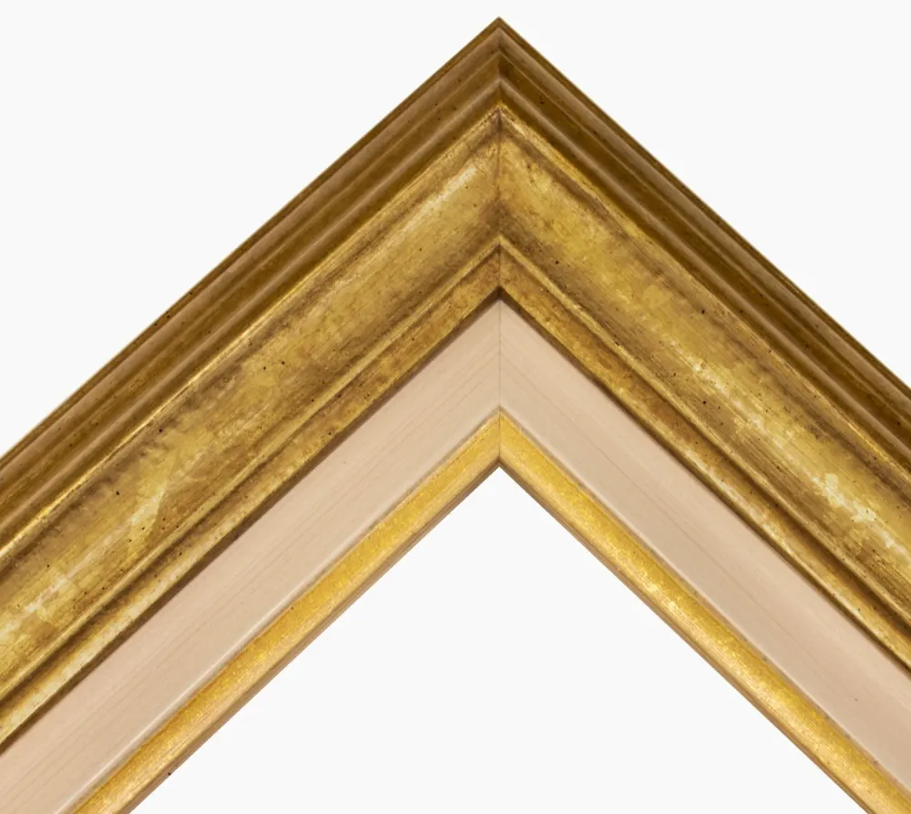 CP3.310.010 cadre en bois avec passe-partout 3,5 fil d'or