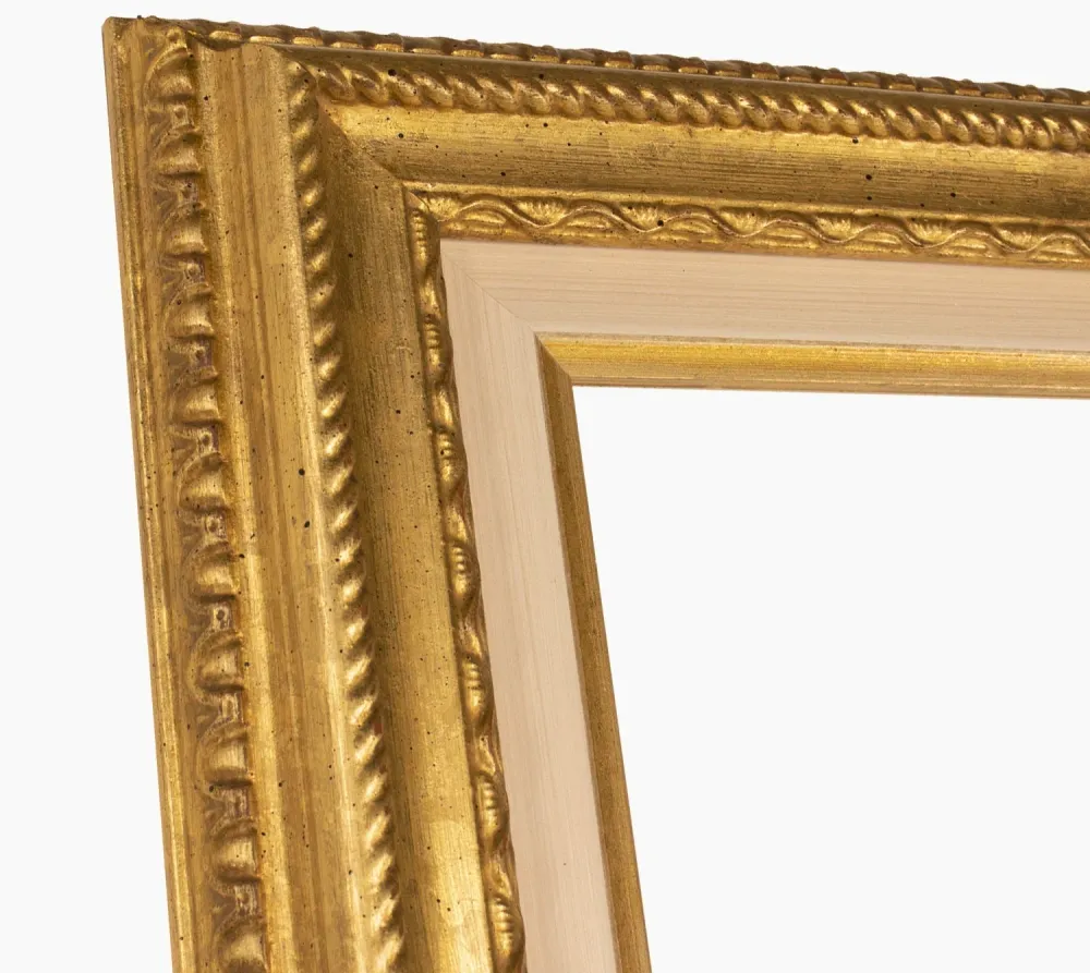 CP3.410.010 cadre en bois avec passe-partout 3,5 fil d'or