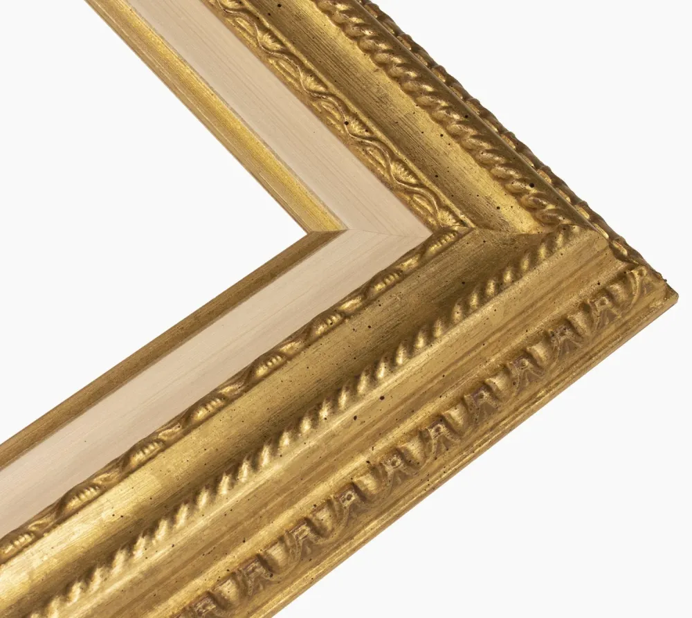CP3.410.010 cadre en bois avec passe-partout 3,5 fil d'or