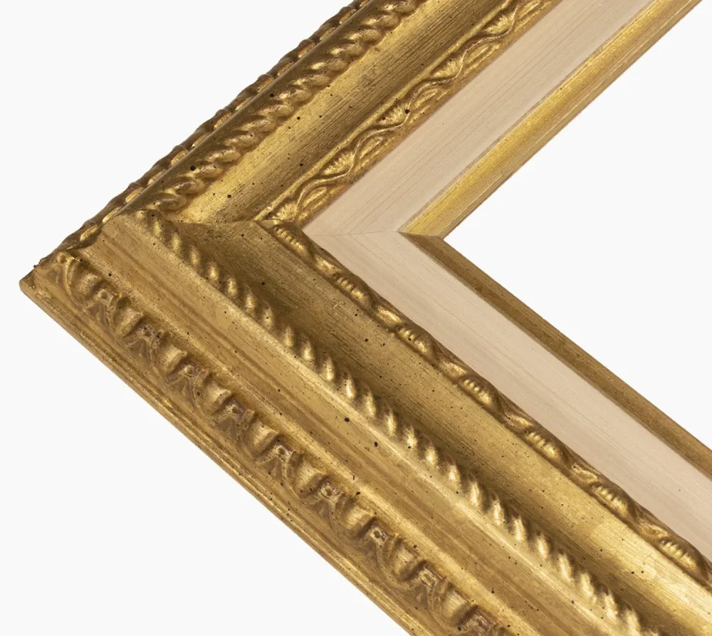 CP3.410.010 cadre en bois avec passe-partout 3,5 fil d'or
