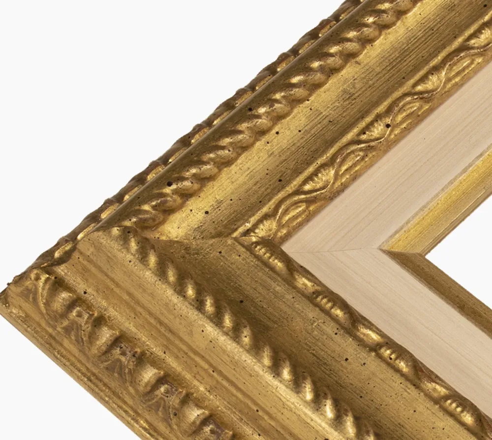 CP3.410.010 cadre en bois avec passe-partout 3,5 fil d'or