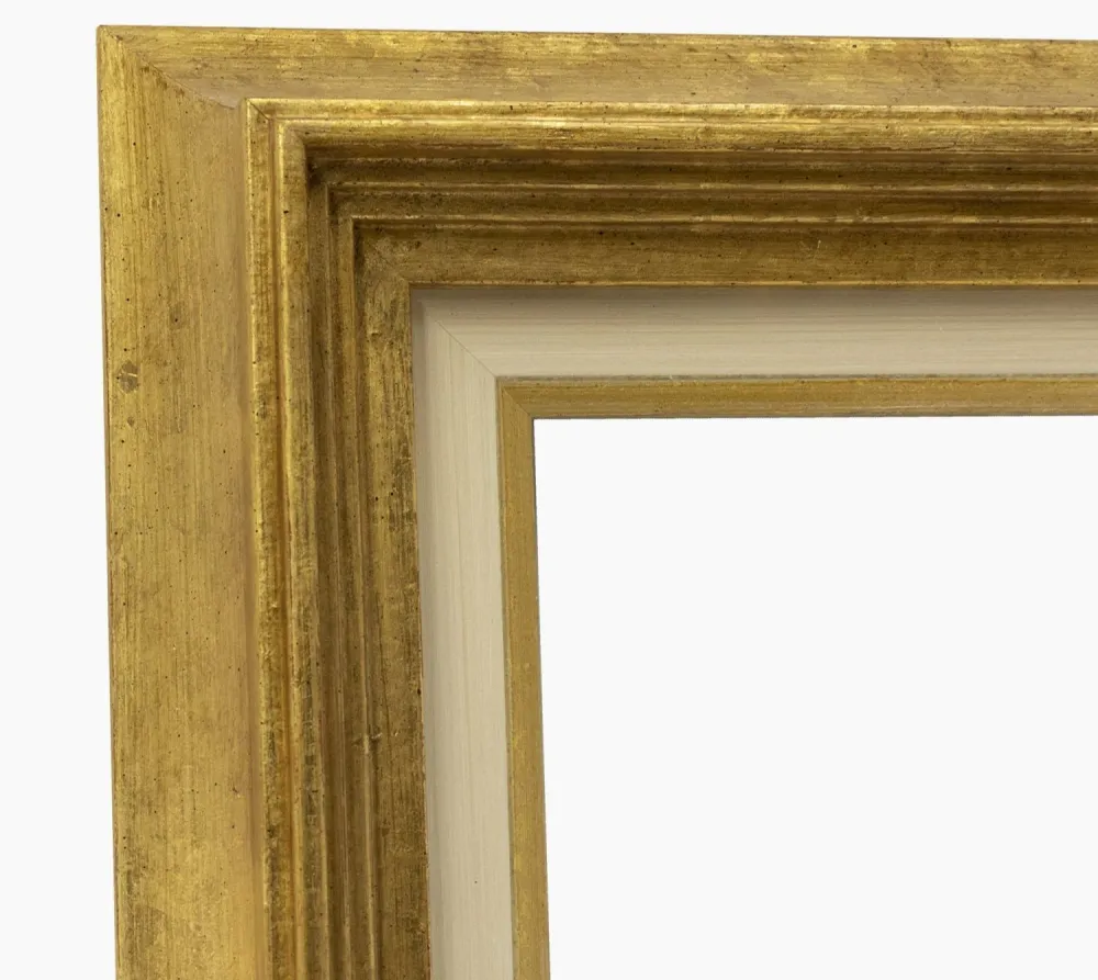 CP3.447.010 cadre en bois avec passe-partout 3,5 fil d'or