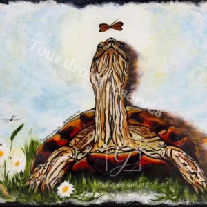Revenir à l'essentiel - Peinture animalière sur Toile, Signée Ghallé Création Ghallé