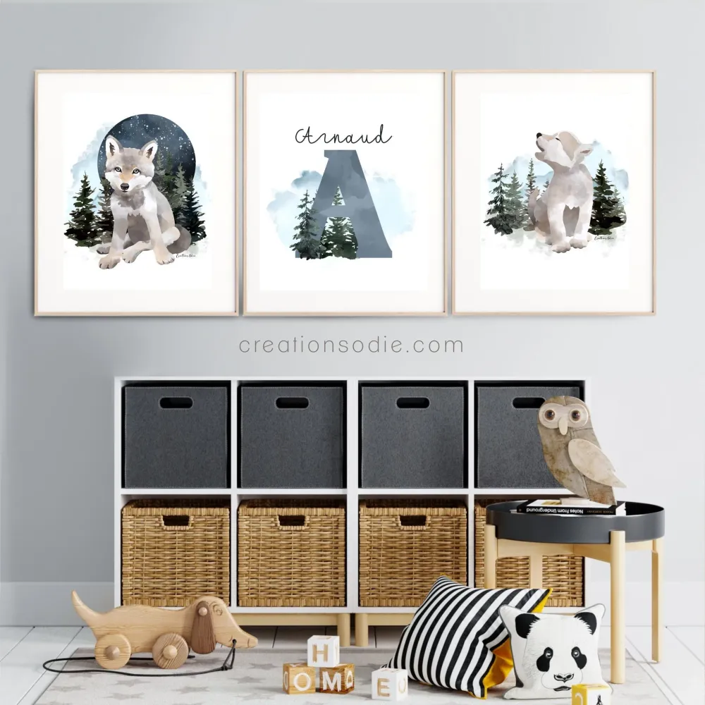 Affiche - Les petits louveteaux Créations Odie