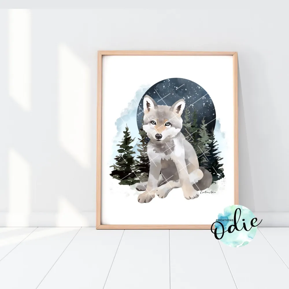 Affiche - Les petits louveteaux Créations Odie