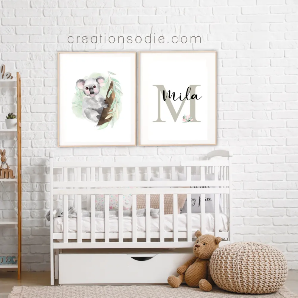 Affiches chambre enfant - Koala Créations Odie