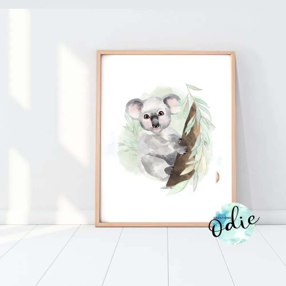 Affiches chambre enfant - Koala Créations Odie