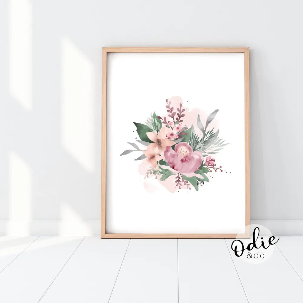 Affiches chambre enfant - Mignon hérisson Créations Odie