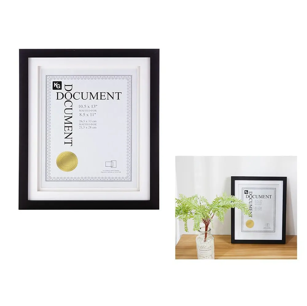 KG Morgan Cadre pour Document Passe-partout Double Noir 10.5x13po Photo 8.5x11po CTG