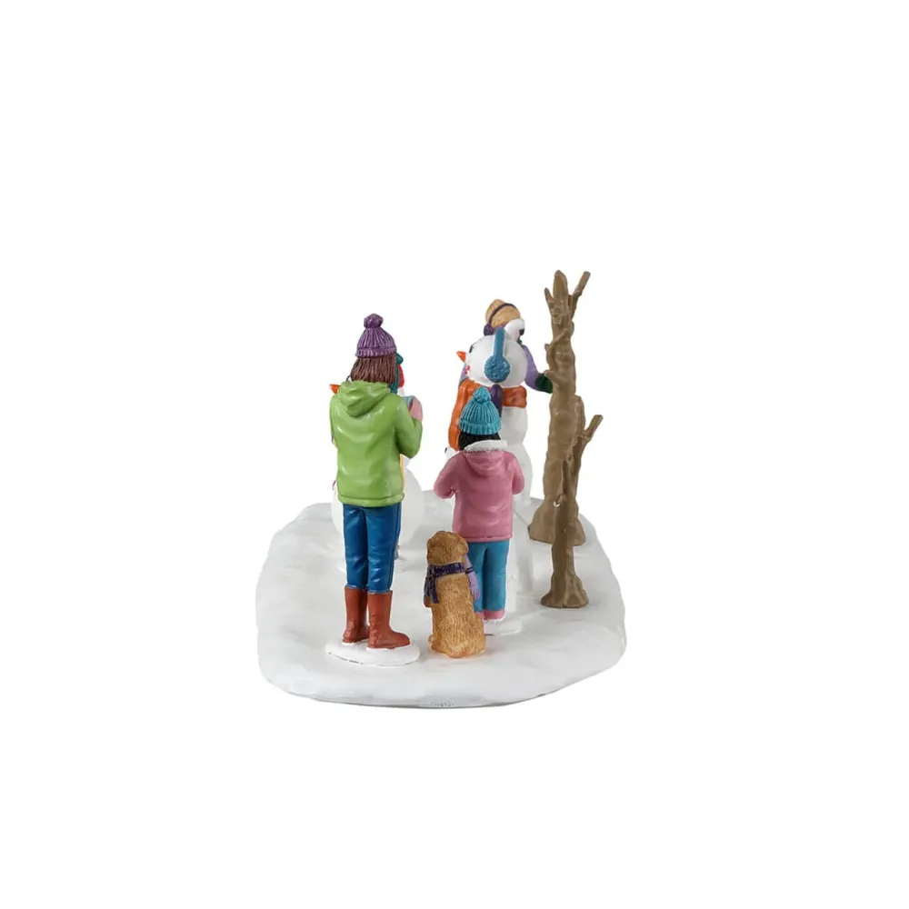 Décoration "Amis des Neiges" pour village de Noël et crèche, en résine, h 8 cm
