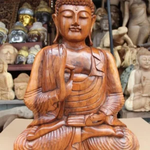 Décoration Bouddha 60cm, statue Bouddha, figure Bouddha, sculpture en bois