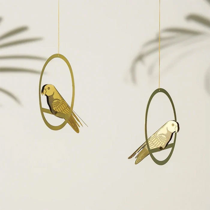 Décoration d'oiseau en laiton
