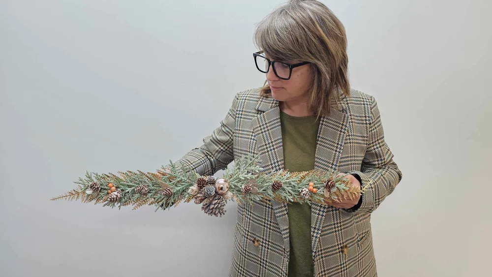 Décoration Florale Magnétique pour Porte d'Acier - Édition Limitée des Fêtes