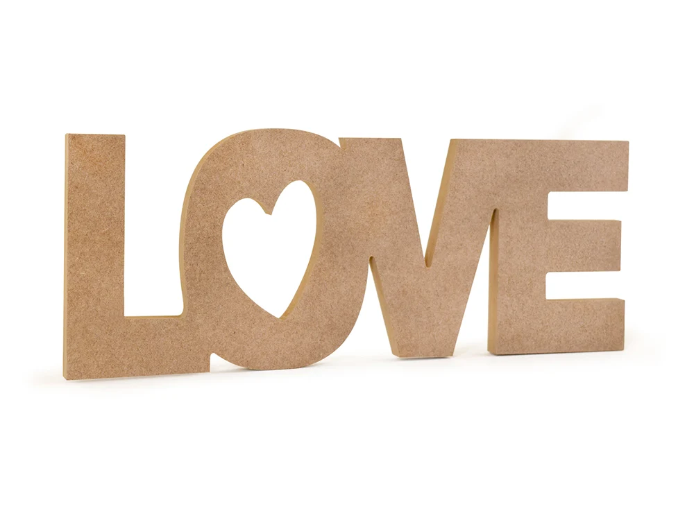 Décoration murale en bois avec mot à peindre (mots variés)
