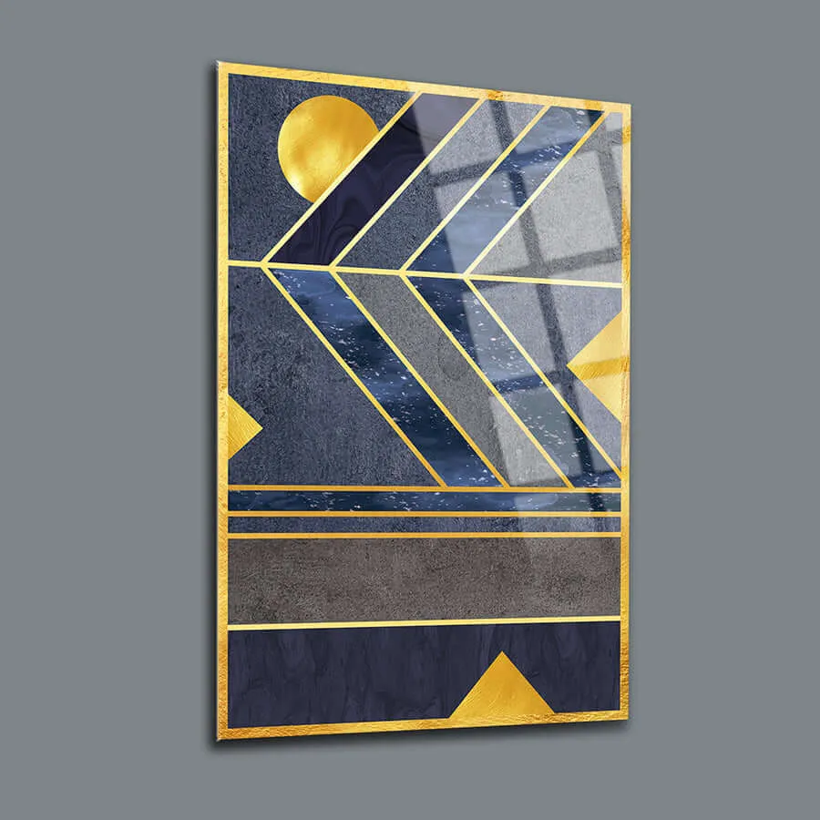 Décoration murale à motifs géométriques