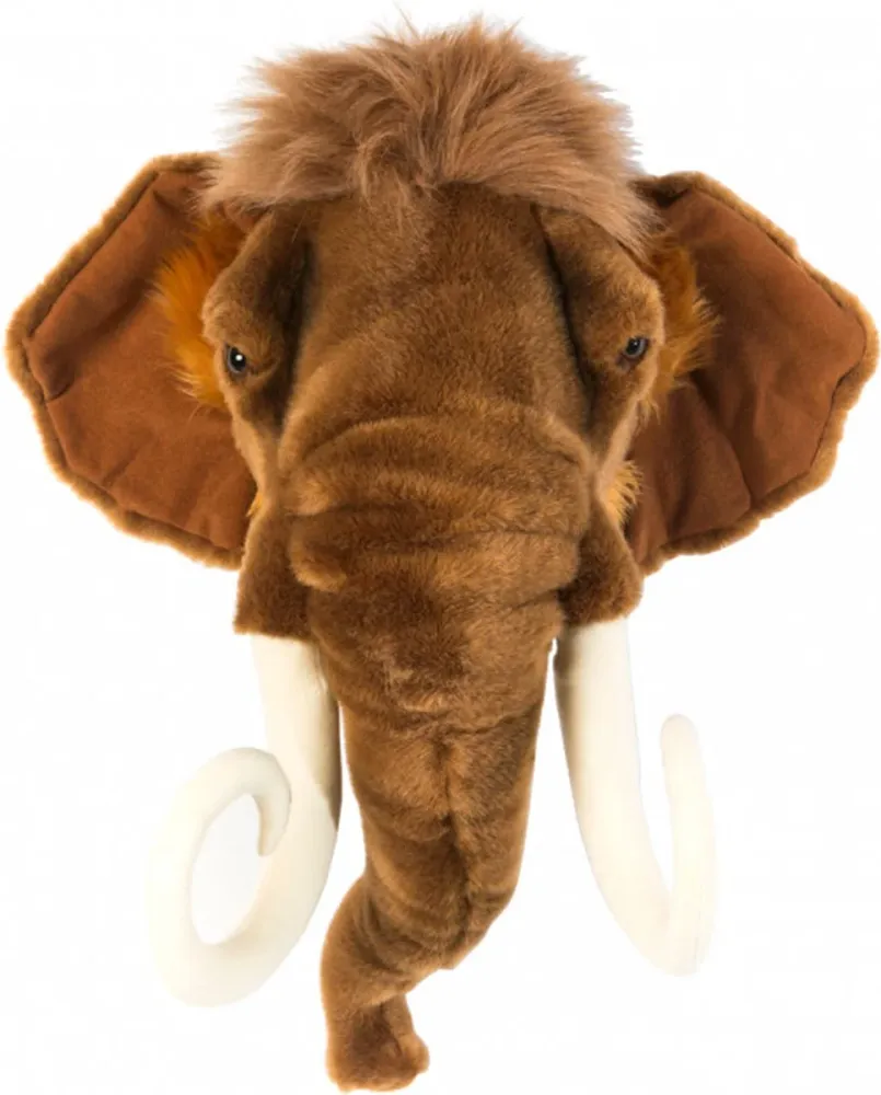 Décoration murale en peluche tête d'animal Wild & Soft Arthur - Mammouth