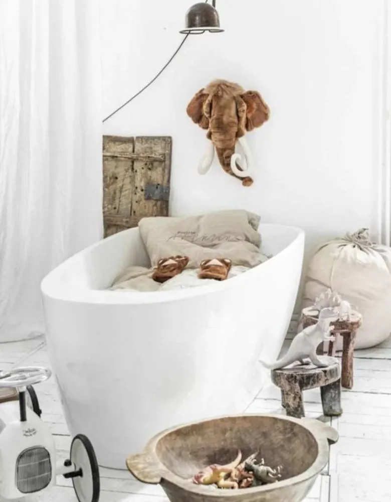 Décoration murale en peluche tête d'animal Wild & Soft Arthur - Mammouth
