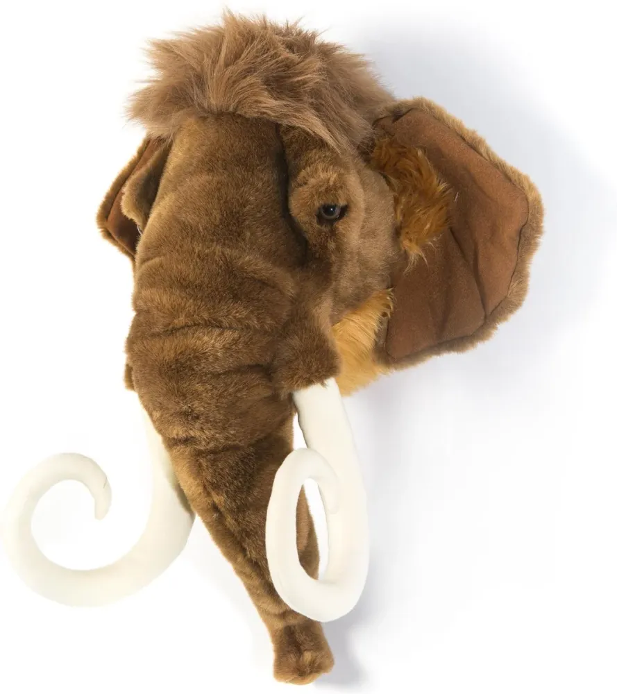 Décoration murale en peluche tête d'animal Wild & Soft Arthur - Mammouth
