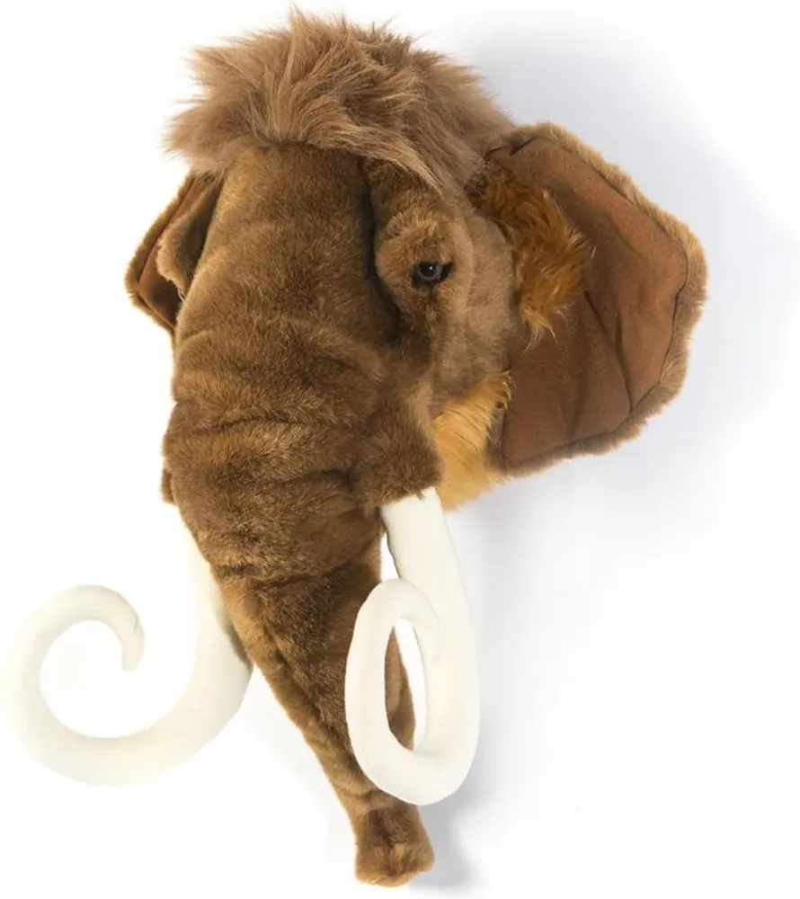 Décoration murale en peluche tête d'animal Wild & Soft Arthur - Mammouth