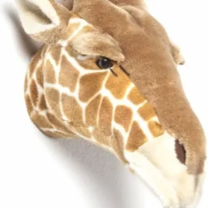 Décoration murale en peluche tête d'animal Wild & Soft Bibib - Girafe