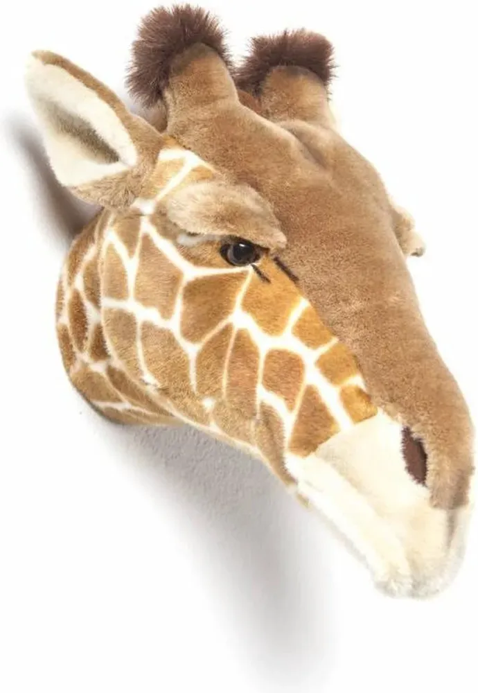 Décoration murale en peluche tête d'animal Wild & Soft Bibib - Girafe