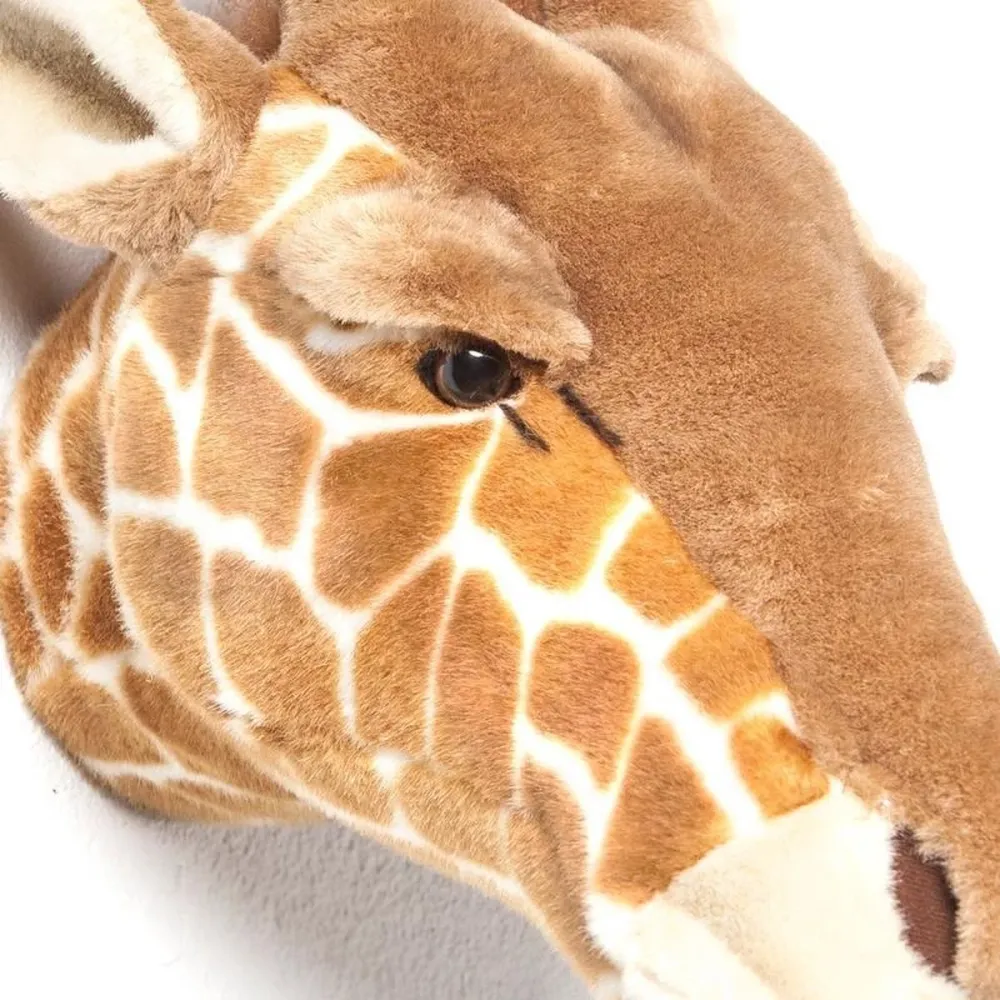 Décoration murale en peluche tête d'animal Wild & Soft Bibib - Girafe