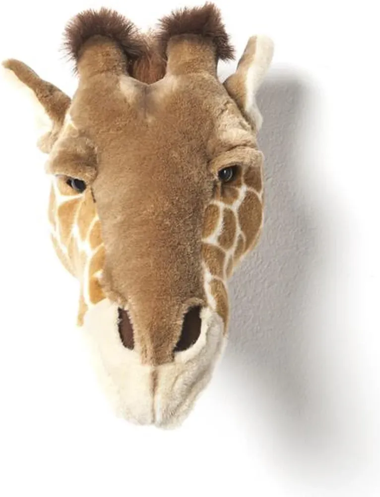 Décoration murale en peluche tête d'animal Wild & Soft Bibib - Girafe