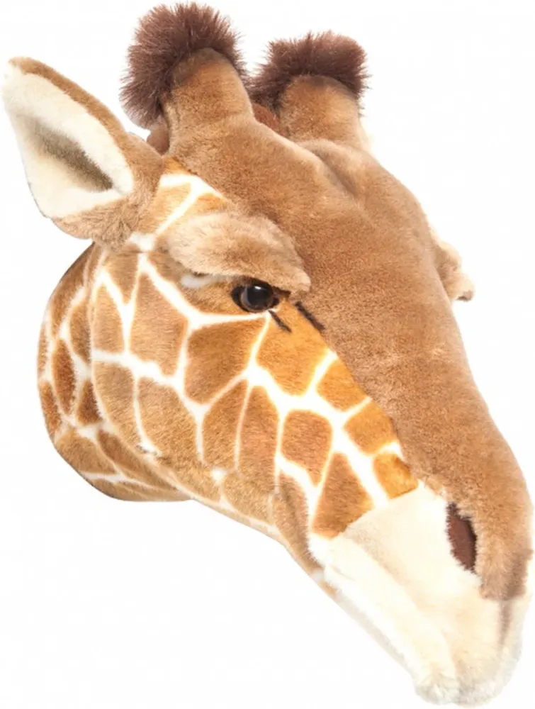 Décoration murale en peluche tête d'animal Wild & Soft Bibib - Girafe