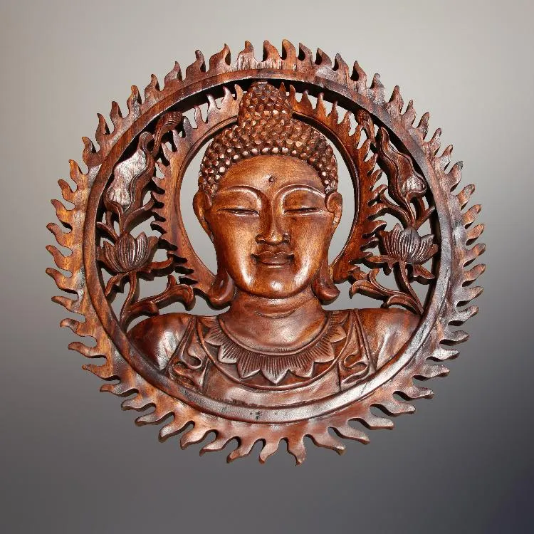 Décoration murale, statue Bouddha, Bouddha mural, décoration Bouddha 40cm