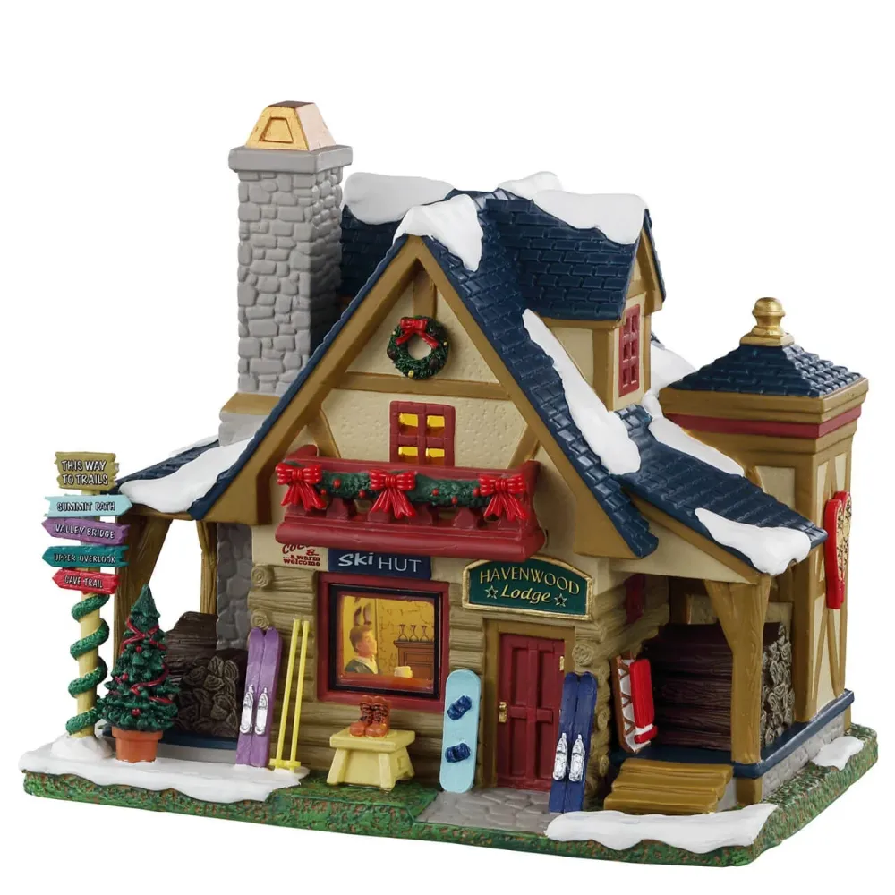 Décoration "Park Grove Town Hall" pour village de Noël et crèche, en porcelaine, h 15 cm