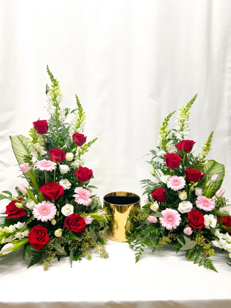 Ensemble funéraire pour urne Avec tout mon amour De fleur en fille
