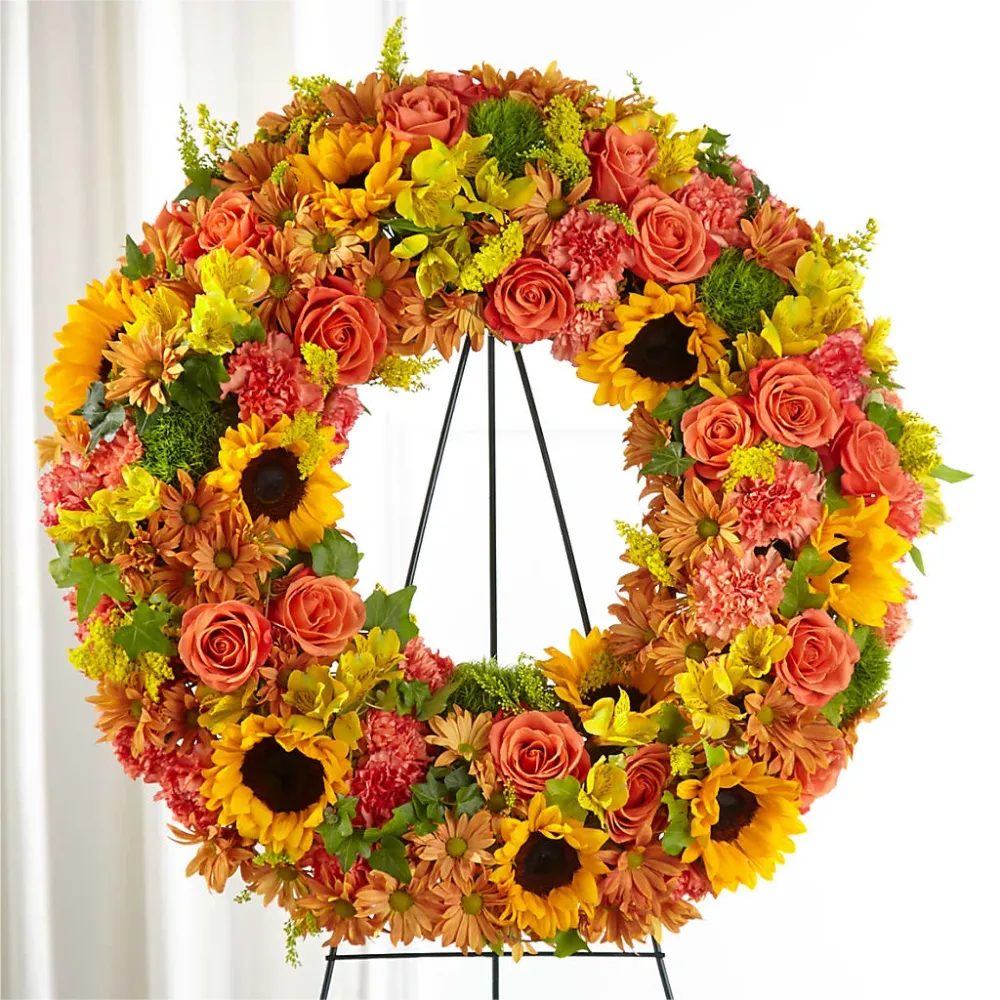 Couronne de souvenirs d'automne (standard) Deux Gars Des Fleurs