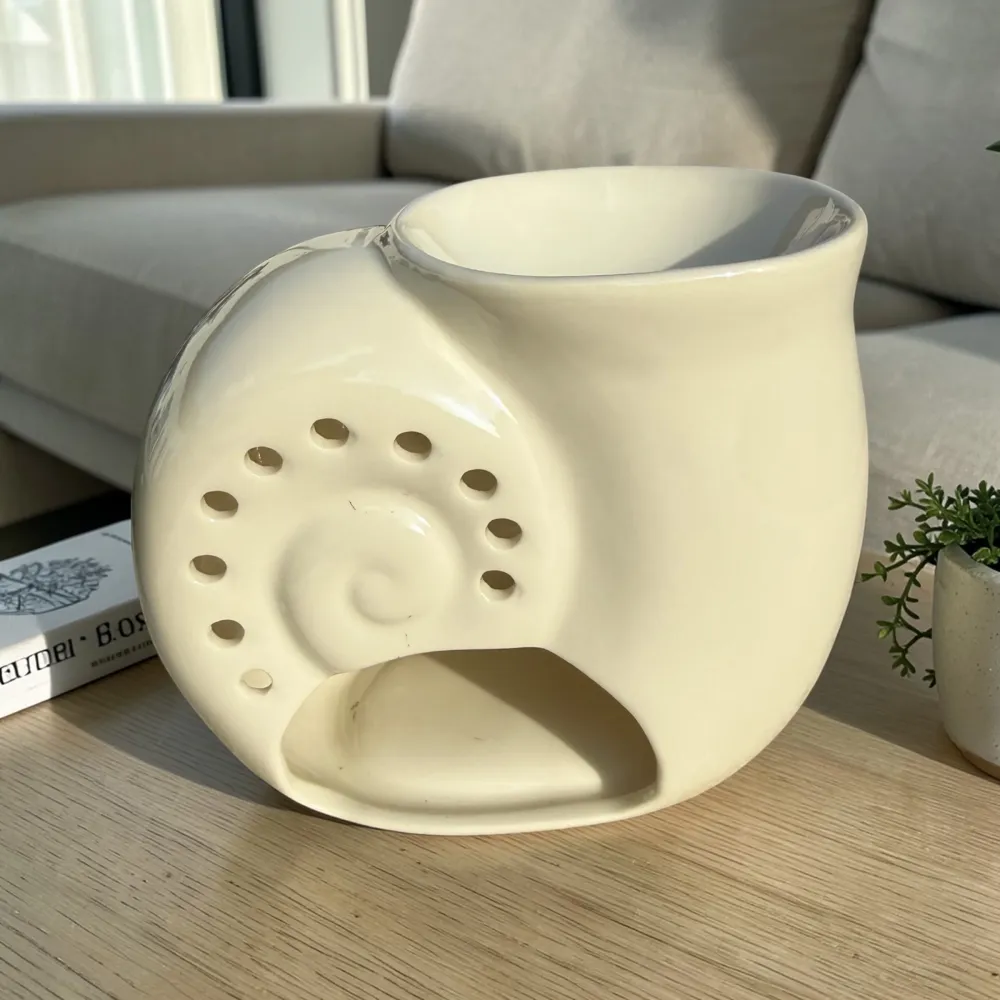 Diffuseur Coquillage Perlé – Brûle-parfum décoratif pour fondants parfumés