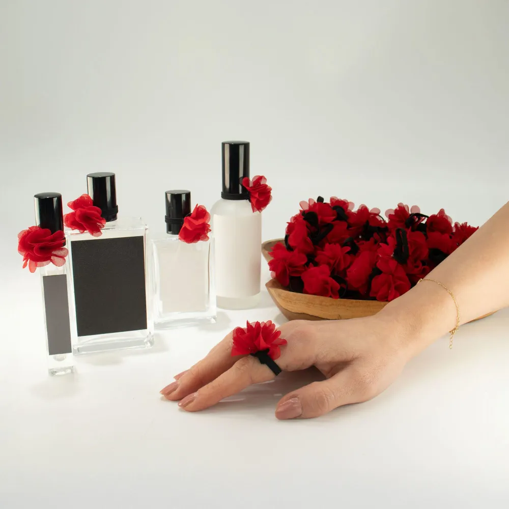 Diffuseur de parfum à anneau en mousseline – Rouge rosé