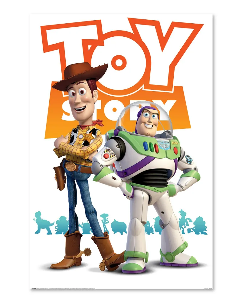 Disney Toy Story Affiche Pixar Woody & Buzz