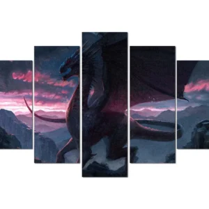 Tableau Dragon Crépuscule Dragon Naga