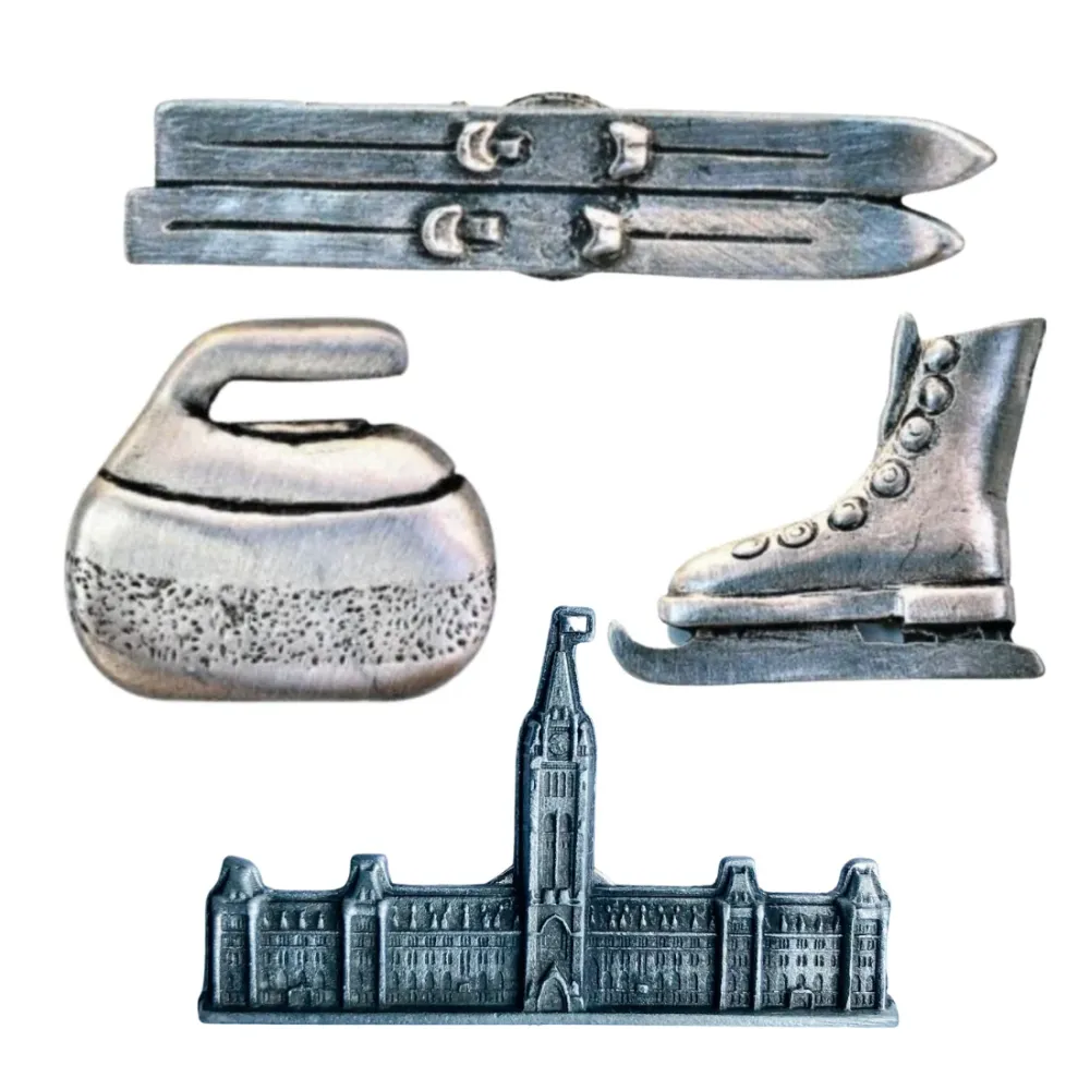 Aimants en étain pour sports d’hiver | Lot de 4 Dream Weaver Canada