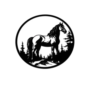 Cheval dans la nature Dulac Laser