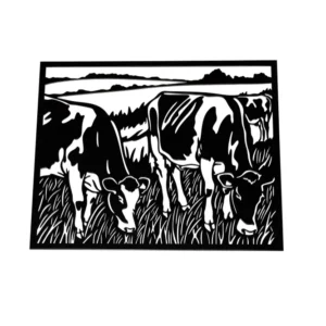 Vache dans un champ Dulac Laser