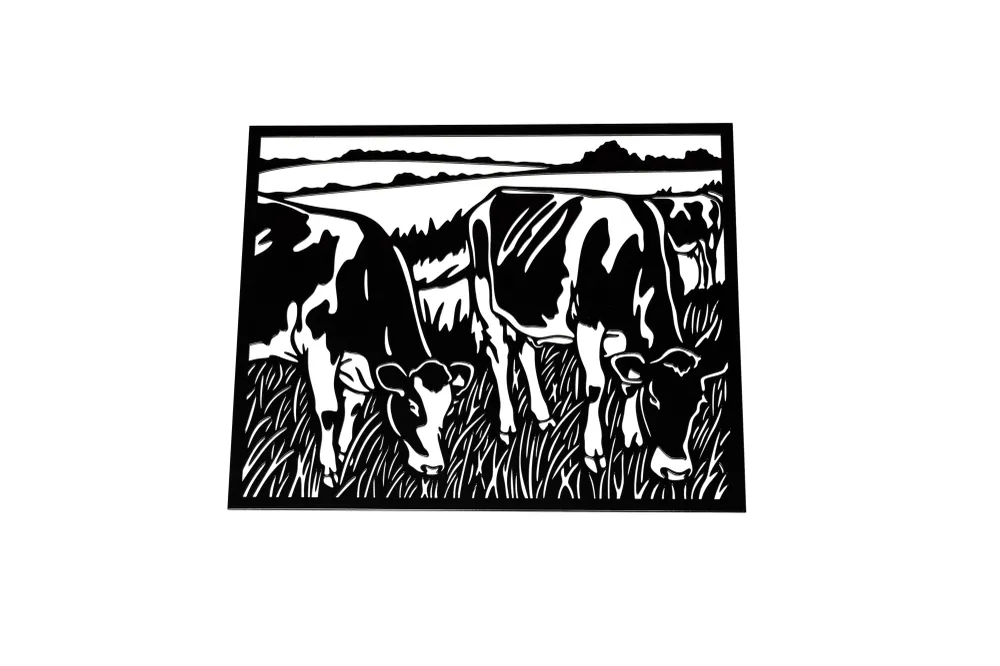 Vache dans un champ Dulac Laser