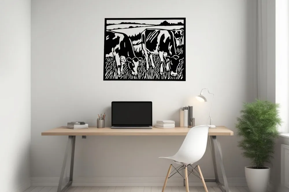 Vache dans un champ Dulac Laser