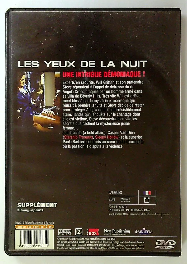 Dvd Les Yeux de la Nuit thriller-suspense