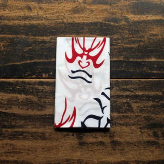 Nouvelle teinture Edo, magasin Marukyu, serviette longue 〈Kumadori〉 新江戸染 丸久商店