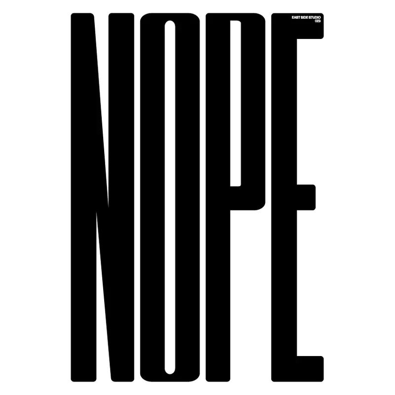 Nope Noir - Affiche A4 East Side Studio