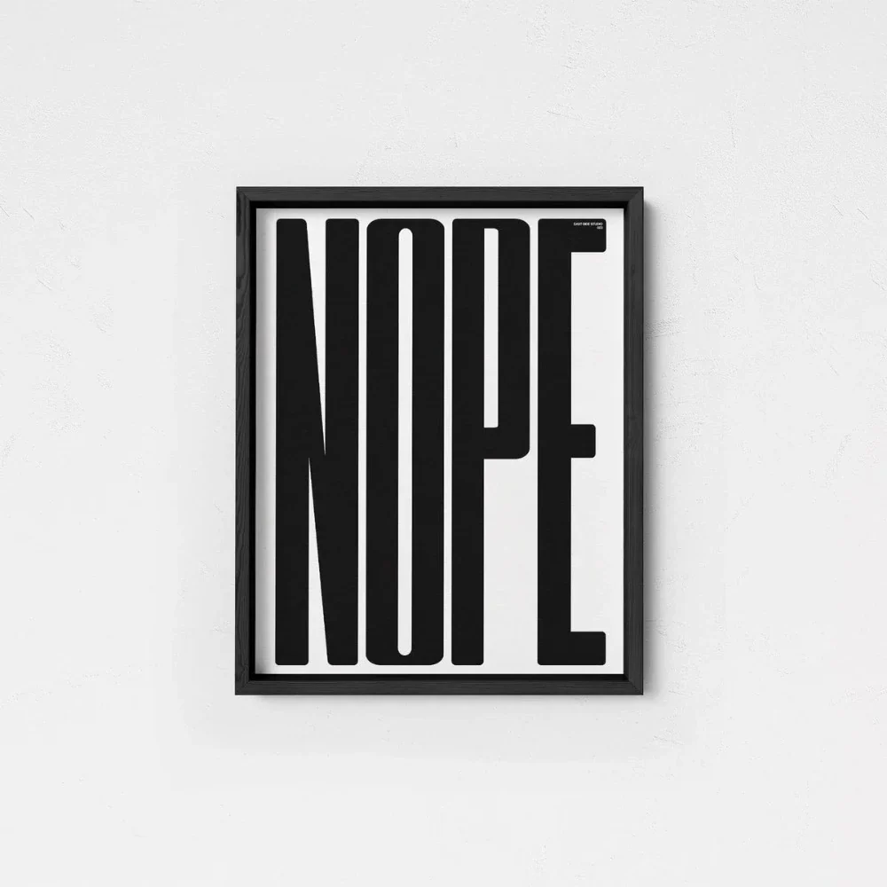 Nope Noir - Affiche A4 East Side Studio