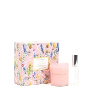 Eau Lovely Peony Rose & Wild Apple Mint Candle & Perfume Set