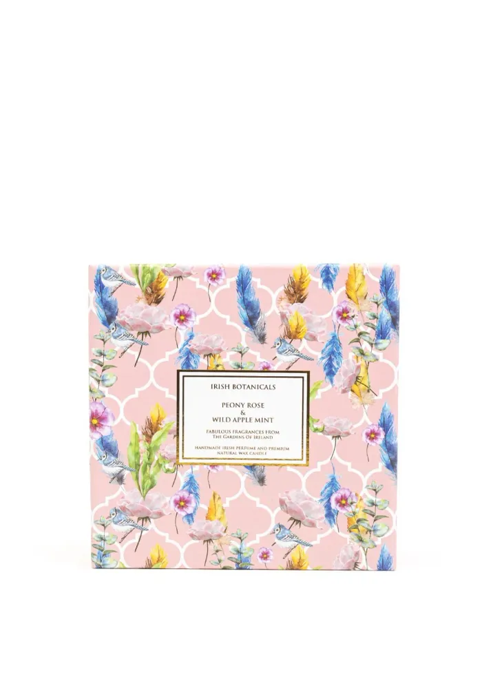 Eau Lovely Peony Rose & Wild Apple Mint Candle & Perfume Set