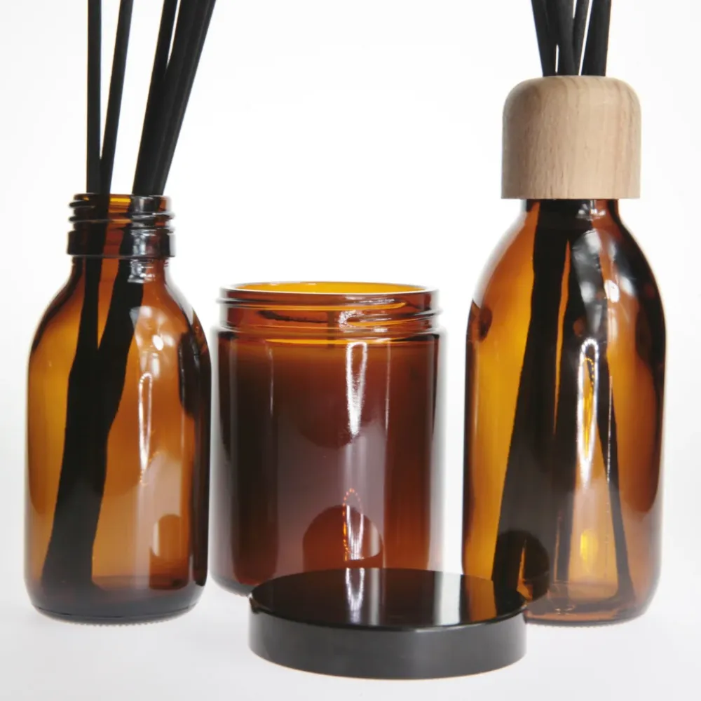 100 ml bouteille d'ambre en verre apothicaire Eco Candle Project
