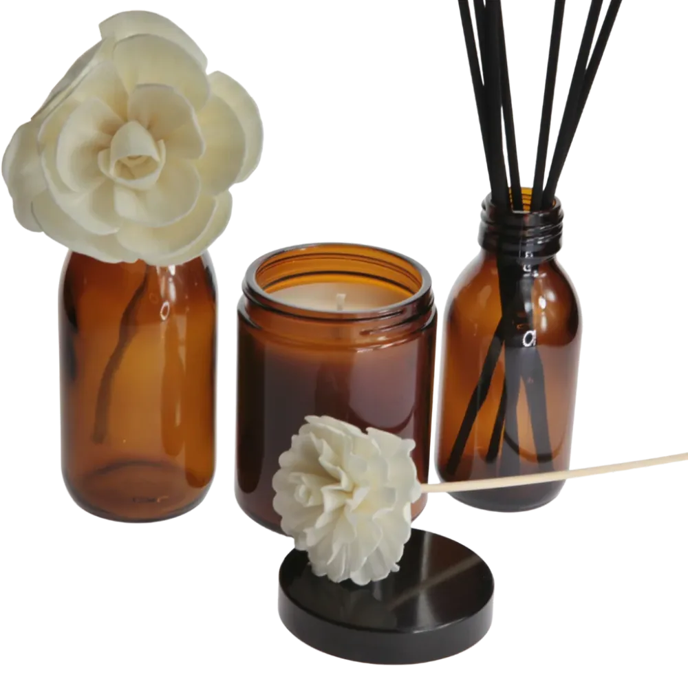 100 ml bouteille d'ambre en verre apothicaire Eco Candle Project